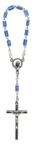 Bohemia Crystal Decade Rosary mm.5 Sapphire