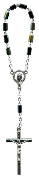 Bohemia Crystal Decade Rosary mm.5 Beetle Colour