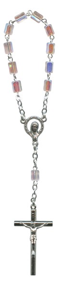 Bohemia Crystal Decade Rosary mm.6 Pink