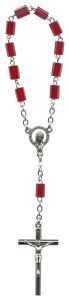 Bohemia Crystal Decade Rosary mm.6 Ruby