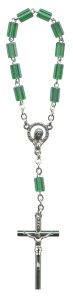Bohemia Crystal Decade Rosary mm.6 Emerald