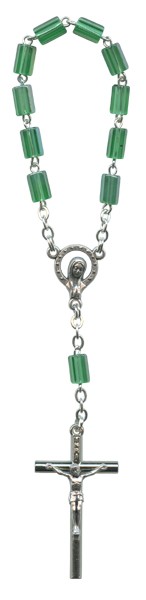 Bohemia Crystal Decade Rosary mm.6 Emerald