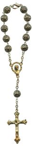 Gold Plated Solid Decade Auto Rosary mm.6