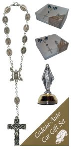 Miraculous Car Statue SCBMC1 with Decade Rosary RD59S-MI