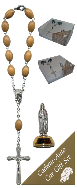 Sacred Heart of Jesus Car Statue SCMBC2 with Decade Rosary RDO28