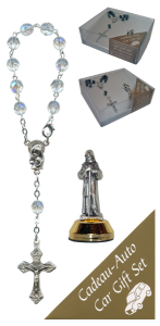St.Francis Car Statue SCBMC17 with Decade Rosary RDT400-15