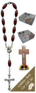 Crucifix Car Statue SCBMC22 with Decade Rosary RD164-2