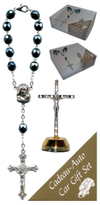 Crucifix Car Statue SCBMC23 with Decade Rosary RD850A-14