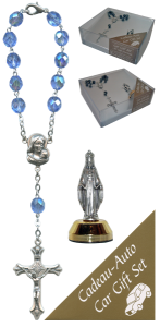Cap De La Madeline Car Statue SCBMC24 with Decade Rosary RD850-11