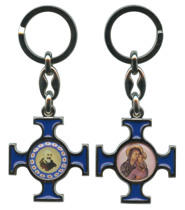 Padre Pio / Mother and Child Keychain cm.4.5 - 1 3/4"