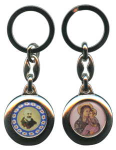 Key chain of Padre Pio/ Mother and Child