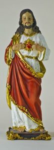 Sacred Heart of Jesus Colour Statue 11 1/4"