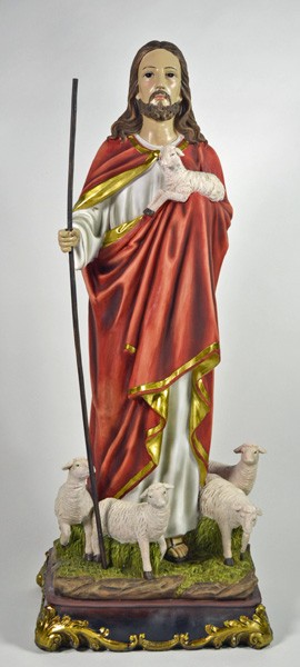 Good Shepherd Colour Statue