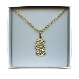 Crucifix Pendent Gold Plated with Chain and Box