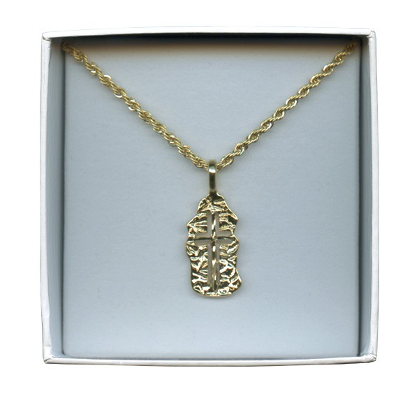 Crucifix Pendent Gold Plated with Chain and Box