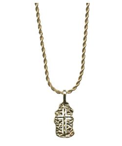 Crucifix Pendent Gold Plated with Chain and Box