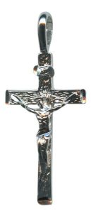Silver Crucifix Pendent Genuine Rhodium Plating
