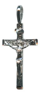 Silver Crucifix Pendent Genuine Rhodium Plating