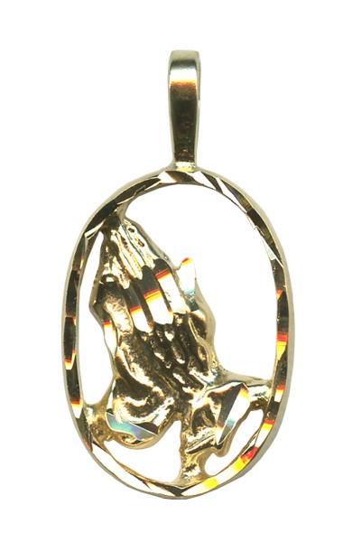 Praying Hands Pendent Gold Plated