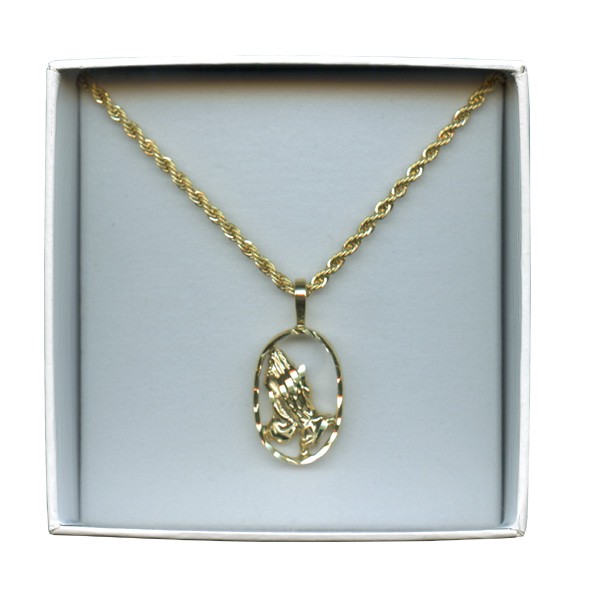 Praying Hands Pendent Gold Plated