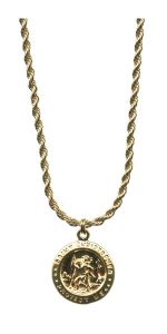 St.Christopher Medal Pendent with Box and Chain