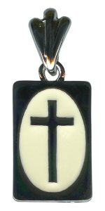 White Backed Cross Pendent