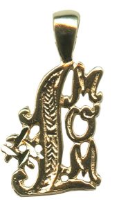Number One Mom Pendent Gold Plated