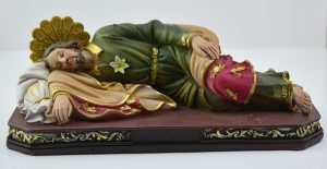 Sleeping Joseph Polyresin Statue 12" - 30cm
