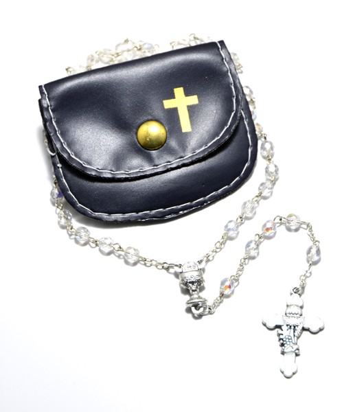 Crystal Rosary with Pouch
