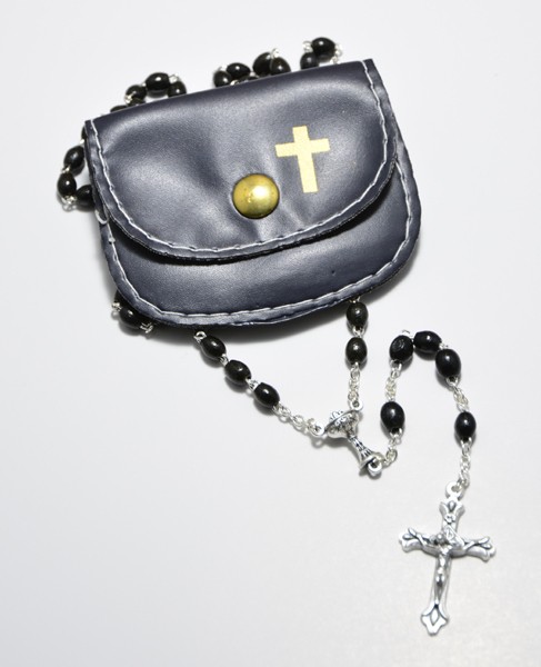 Wood Rosary with Pouch