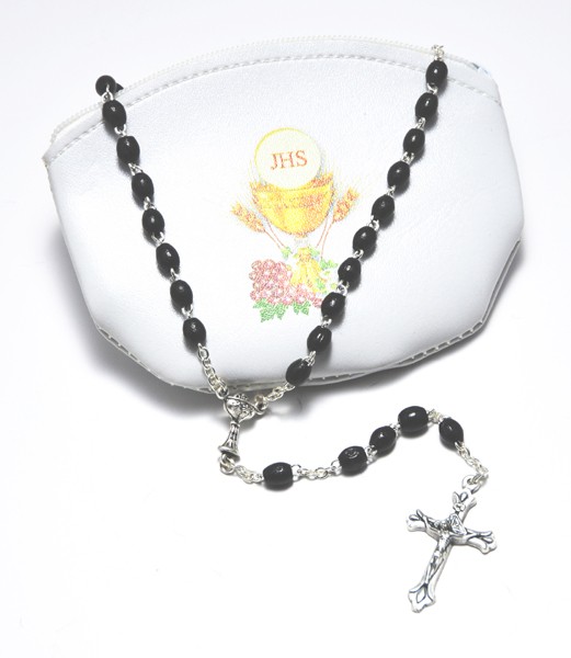 Wood Rosary with Pouch