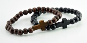 Wood Elastic Bracelet for Men (Large)