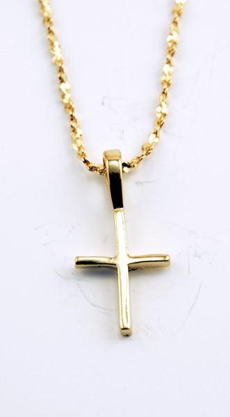 Cross Pendant Gold Plated + Chain