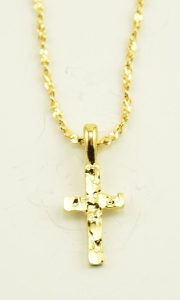Gold Plated Cross Pendant + Chain
