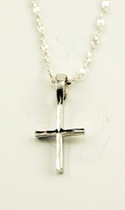 Silver Plated Cross Pendant with Chain
