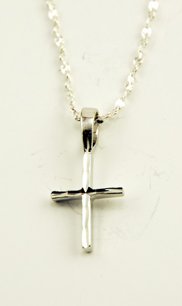 Silver Plated Cross Pendant with Chain
