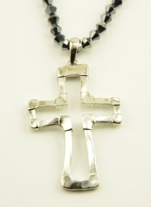 Silver Plated Cross Pendant + Chain