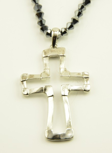 Silver Plated Cross Pendant + Chain
