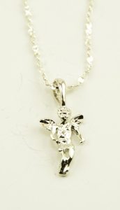 Silver Plated Angel Pendant + Chain