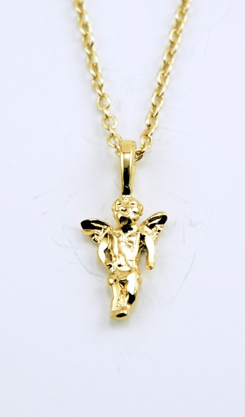 Gold Plated Angel Pendant + Chain