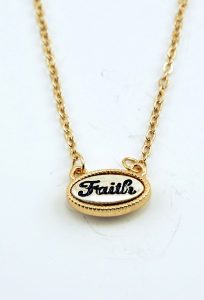 Gold Plated Faith Pendant Necklace