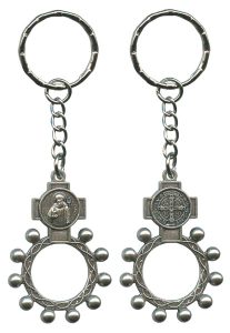 St.Benedict Basco Rosary Ring Keychain