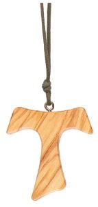 Olive Wood Tau Cross