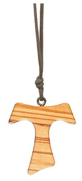 Olive Wood Tau Cross