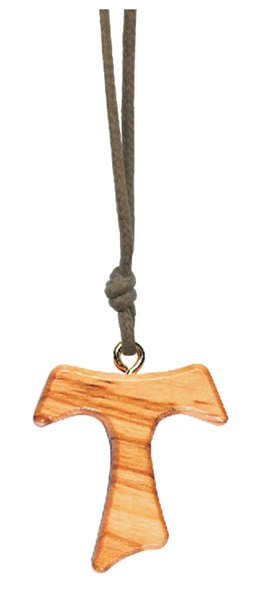 Olive Wood Tau Cross