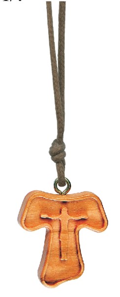 Olive Wood Tau Crucifix