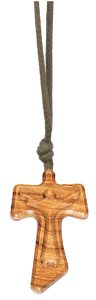 Olive Wood Tau Crucifix
