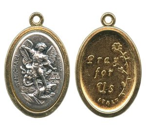 St.Michael / Pray for Us Oval Medal