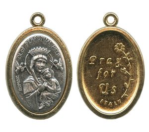 Perpetual Help / Pray for Us Oval Medal