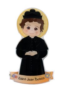 Saint John Bosco religious magnet with adhesive back, Made in Italy
